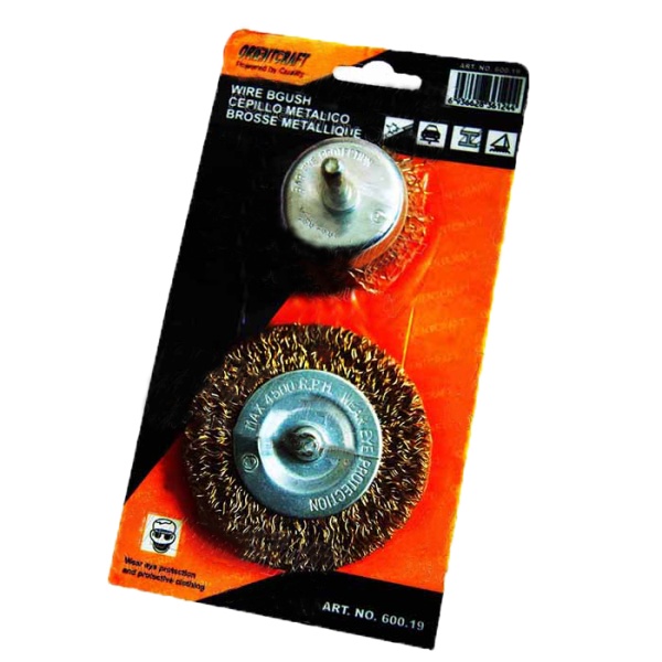 ORIENTCRAFT / 600.19 Набор из 2-х корщеток чашка+диск блистер 75мм + 100мм (10)