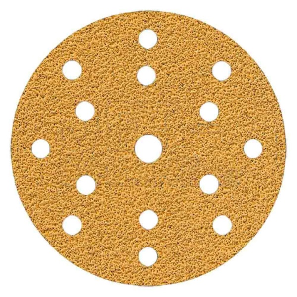 MIRKA / 2361109925 Шлиф мат на бум основе липучка (круг) GOLD 150мм 15 отв P240 100шт/кор, 10кор/уп